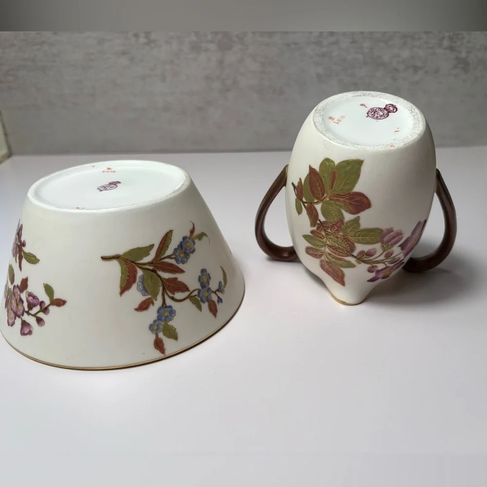 Royal Worcester Evesham Porcelain Bowl & Creamer-Preowned EUC-No Chips or Cracks